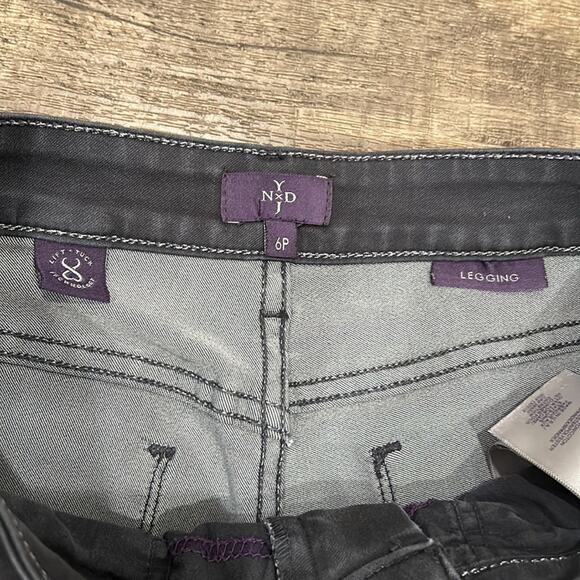 NYDJ Eclipse Dark Grey Denim Leggings Size 6P Inseam 26.5" - Picture 6 of 7
